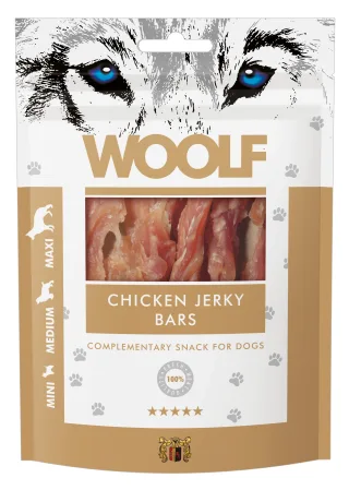 WOOLF DOG SNACKS Chicken Jerky bars 100g