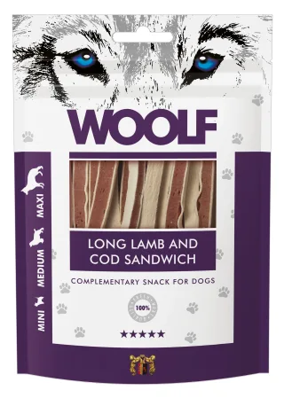 WOOLF DOG SNACKS Long Lamb and Cod Sandwich 100g