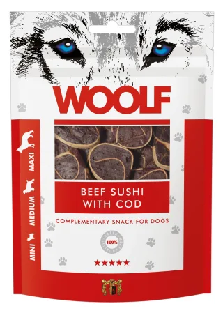 WOOLF DOG SNACKS Beef Sushi with Cod 100g