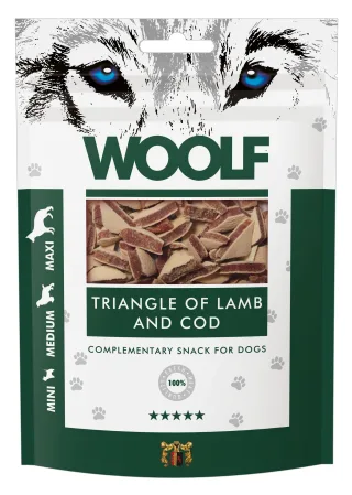 WOOLF DOG SNACKS Lamb and Cod Triangle 100g