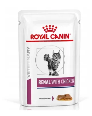 ROYAL CANIN Renal Feline cu pui 48 x 85 g hrana umeda dietetica pentru pisici cu insuficienta renala cronica
