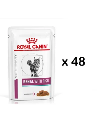 ROYAL CANIN Renal Feline Fish 48 x 85 g hrană umedă pentru pisici cu insuficiență renală cronică