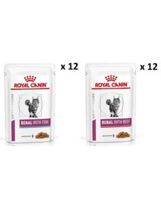 ROYAL CANIN Renal Feline Fish 12 x 85 g + Beef 12 x 85 g