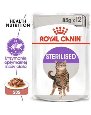 ROYAL CANIN Sterilised 24x85 g hrană umedă în sos pentru pisici adulte, sterilizate