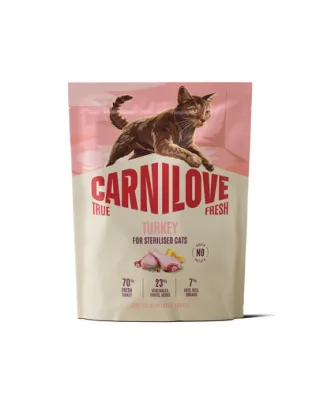 CARNILOVE True Fresh Cat Turkey Sterilised 400 g curcan, hrană pisici sterilizate