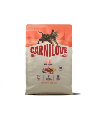 Hrană pisoi cu vită CARNILOVE True Fresh Cat Beef Kittens 2 kg