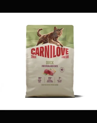 CARNILOVE True Fresh Cat Duck Sterilised 2 kg rață, hrană pisici sterilizate