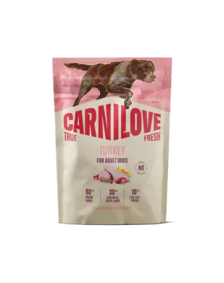Hrană câini adulți CARNILOVE True Fresh Dog Turkey Adult 1,5 kg curcan