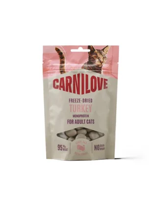 CARNILOVE Freeze-Dried Snack Turkey gustare pentru pisici, liofilizată 40 g