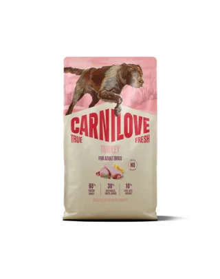 Hrană câini CARNILOVE True Fresh Dog Turkey Adult 4 kg curcan