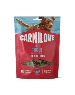 CARNILOVE Dog Soft Snack Trout 200g snack moale câini adulți cu păstrăv și mărar
