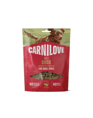 Recompense moi câini adulți CARNILOVE Soft Snack Duck 200 g cu rață și rozmarin