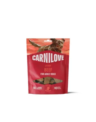 CARNILOVE Jerky Snack Beef Fillet recompense din carne pentru câini 100 g