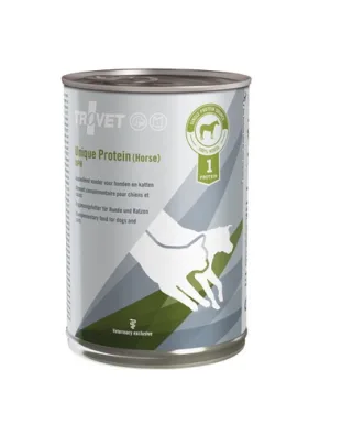 TROVET Unique Protein Horse UPH pentru caini si pisici 400 g monoproteica, carne de cal