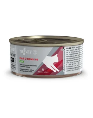 TROVET Renal&amp;Oxalate Lamb RID pentru pisici cu insuficienta renala 100 g cu miel