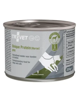 TROVET Unique Protein Horse UPH hrana monoproteica 6x200 g caini si pisici