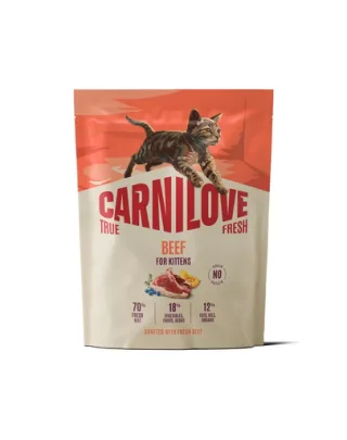 CARNILOVE True Fresh Cat Beef Kittens 400 g hrană pisoi de toate rasele, cu vită