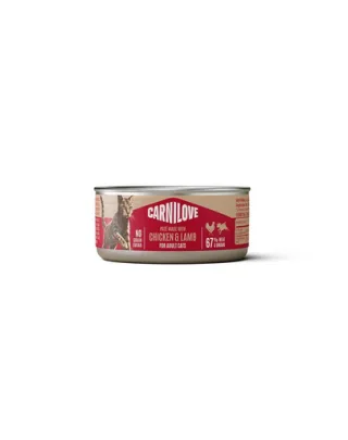 Hrană umedă pisici CARNILOVE Cat Can Paté cu pui și miel 100 g