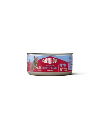 Pate pentru pisoi CARNILOVE Cat Can Paté curcan și somon 100 g