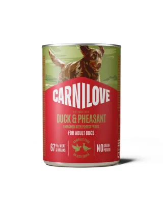 Pate pentru câini CARNILOVE Dog Can rață și fazan 400 g
