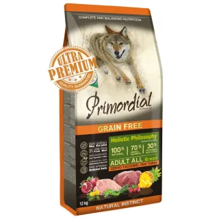 Hrana uscata pentru caini Primordial Grain-Free cu caprioara  curcan 12 kg