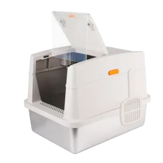 Afp Go Fresh Cat Litter Box din Otel Inoxidabil