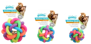 Pawise Rainbow World Minge cu Clopotel pentru Caini