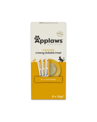 APPLAWS Cat Multipack Gustări cremoase cu aromă de pui pentru pisici 32 x 15 g