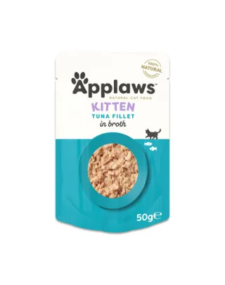 APPLAWS Kitten Tuna Fillet in Broth Hrană umedă pentru pui de pisică cu file de ton în supă 50 g