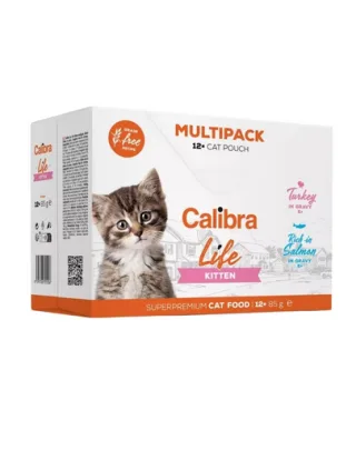 CALIBRA Cat Life Pouch Kitten Multipack in gravy 12x85 g plicuri in sos pentru pui de pisica
