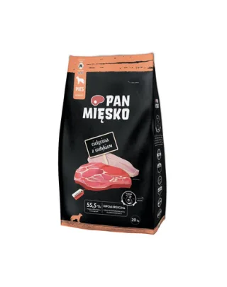 PAN MIĘSKO Hrana pentru caini de talie medie, cu curcan si vitel 2x20kg