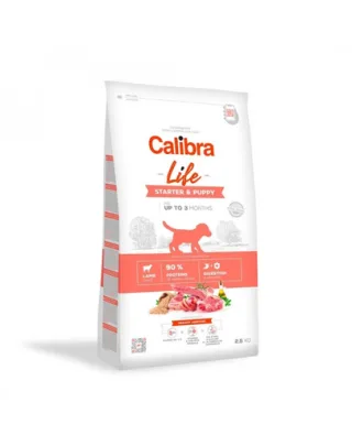CALIBRA Dog Life Starter Puppy Lamb 2,5 kg hrană cu miel pentru pui și femele gestante sau lactante