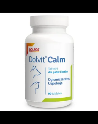 Supliment calmant pentru câini și pisici expuși frecvent la stres DOLFOS Dolvit Calm 90 tablete