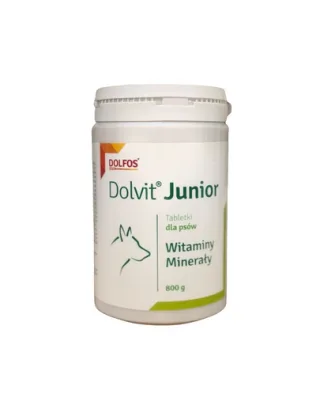 Vitamine pentru căței și câini tineri DOLFOS Dolvit Junior 800 g cu calciu și fosfor