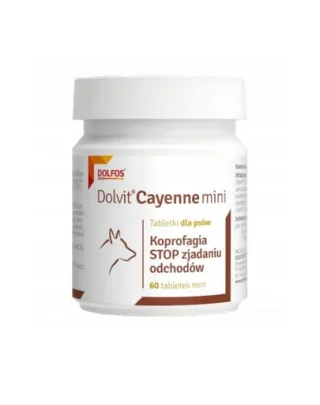 Tablete pentru câini talie mică predispuși la coprofagie DOLFOS Dolvit Cayenne Mini 60 tablete