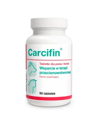 Supliment câini și pisici în timpul terapiei oncologice DOLFOS Carcifin 90 tablete cu beta-glucan, quercetină și CLA