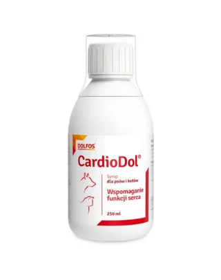 Sirop suport funcție cardică câini și pisici DOLFOS CardioDol 250 ml cu L-carnitină și taurină
