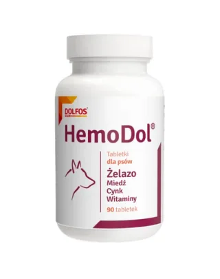 DOLFOS Dolvit Hemodol 90 tabl supliment câini cu anemie sau slăbiciune, cu fier și vitamine B
