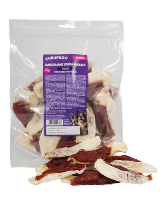 CHRUP&amp;GO Urechiușe de iepure umplute 500 g gustare pentru câini