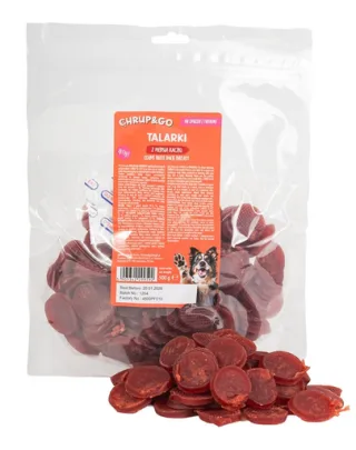 CHRUP&amp;GO Rondeluțe cu piept de rață 500 g gustare pentru câini