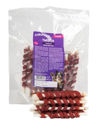 CHRUP&amp;GO Twister cu miel 500 g gustare pentru câini