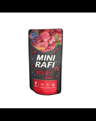 RAFI Mini hrana umeda cu vita pentru caini de rase mici 150 g