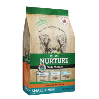 Hrana caini de talie mica si mini Pure Nurture, cu miel si orez, 8 kg