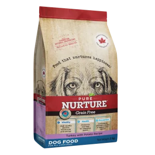 Hrana caini de toate varstele Pure Nurture Grainfree, cu cartofi si curcan, 3 kg