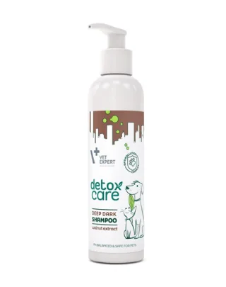 Șampon câini și pisici cu blană neagră sau închisă VET EXPERT Detox Care Deep Dark 250 ml