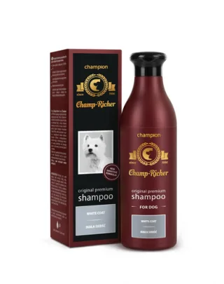 Șampon pentru câini cu blană albă sau deschisă CHAMP-RICHER, 250 ml