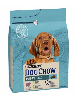 Hrană pentru căței PURINA Dog Chow Puppy 2,5 kg cu miel și prebiotice