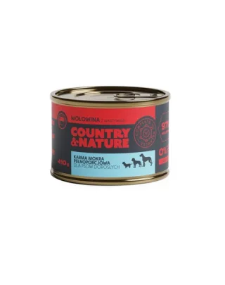 COUNTRY&amp;NATURE Hrana umeda fara cereale pentru caini, cu vita 410 g