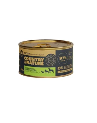 COUNTRY&amp;NATURE Hrana umeda caini, fara cereale, cu rata, sfecta rosie si mar 410 g