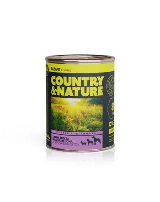 COUNTRY&amp;NATURE Hrana umeda pentru caini, cu fazan si dovlecei 800 g